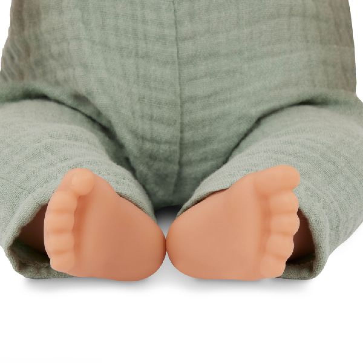 LullaBaby Panenka 35 cm v overalu s čelenkou