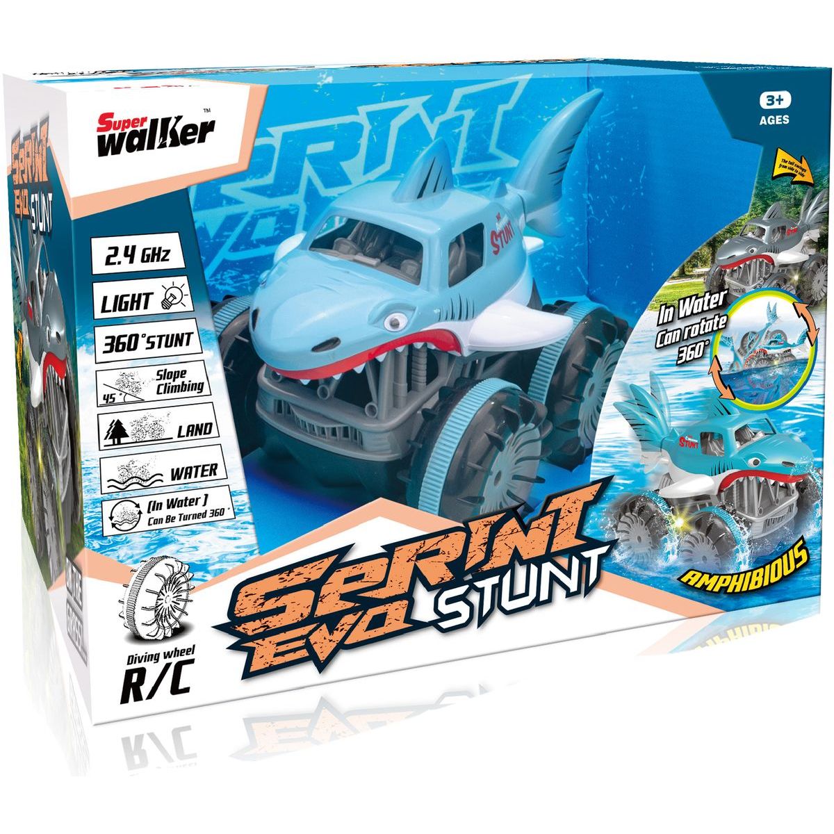 Alltoys Obojživelný žralok RC modrý