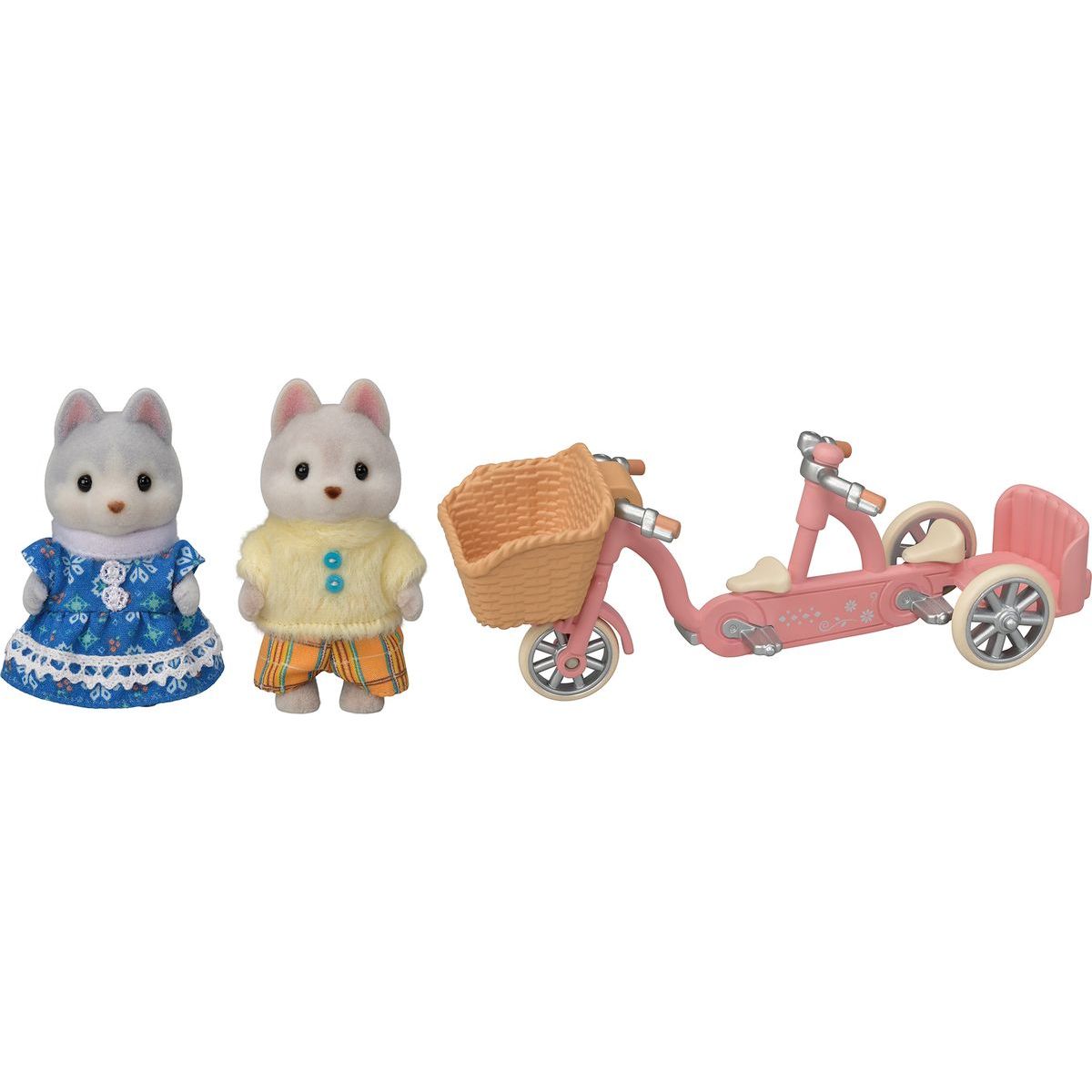 Sylvanian Families Tandemové kolo pro Husky sourozence