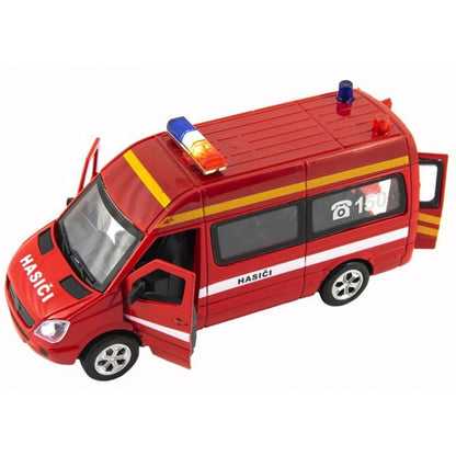 Teddies Auto hasiči 15cm na baterie se světlem se zvukem