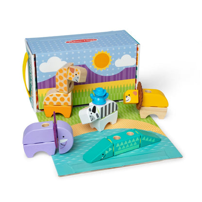 Melissa & Doug blockables stavebnice safari hrací sada