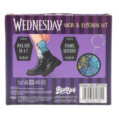 Wednesday dárkový set klíčenka a ponožky
