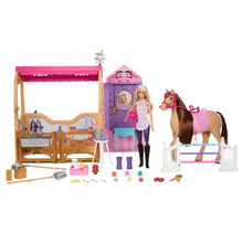 Barbie HXJ44 Stáje s koněm Pepper a panenkou