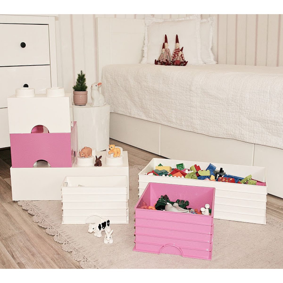 LEGO® Úložný box 25 x 50 x 18 cm - Světle růžová