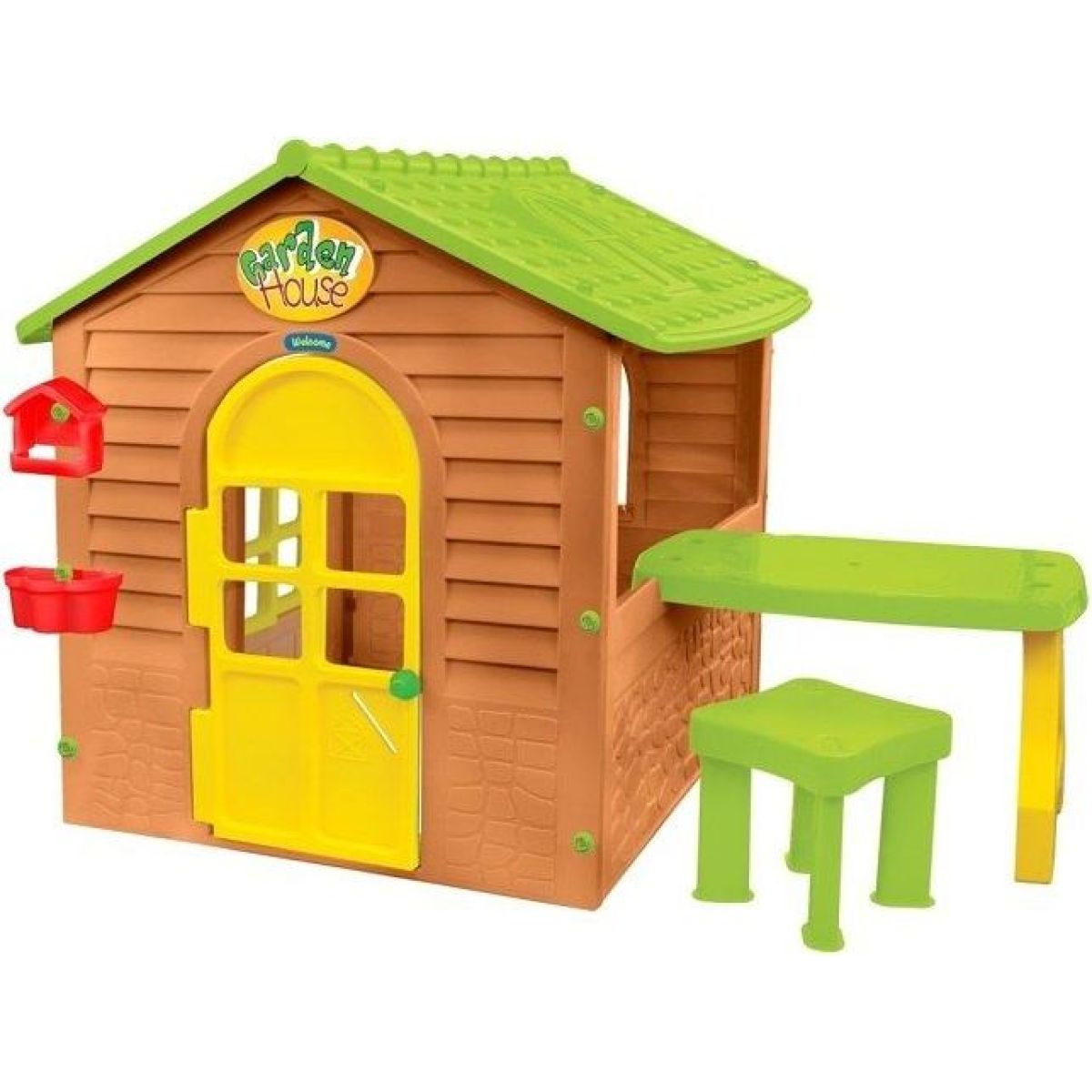 Mochtoys Zahradní domek se stolečkem a stoličkou - Poškozený obal
