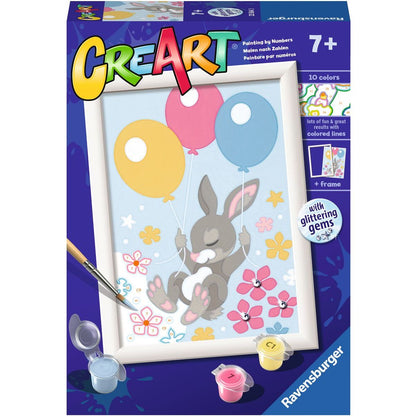 CreArt 235643 Létající zajíček s balónky (se třpytivými kamínky)