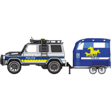 Sparkys CITY SERVICE CAR - 1:14 - Policejní auto s přívěsem a koněm (se zvukem a světly)