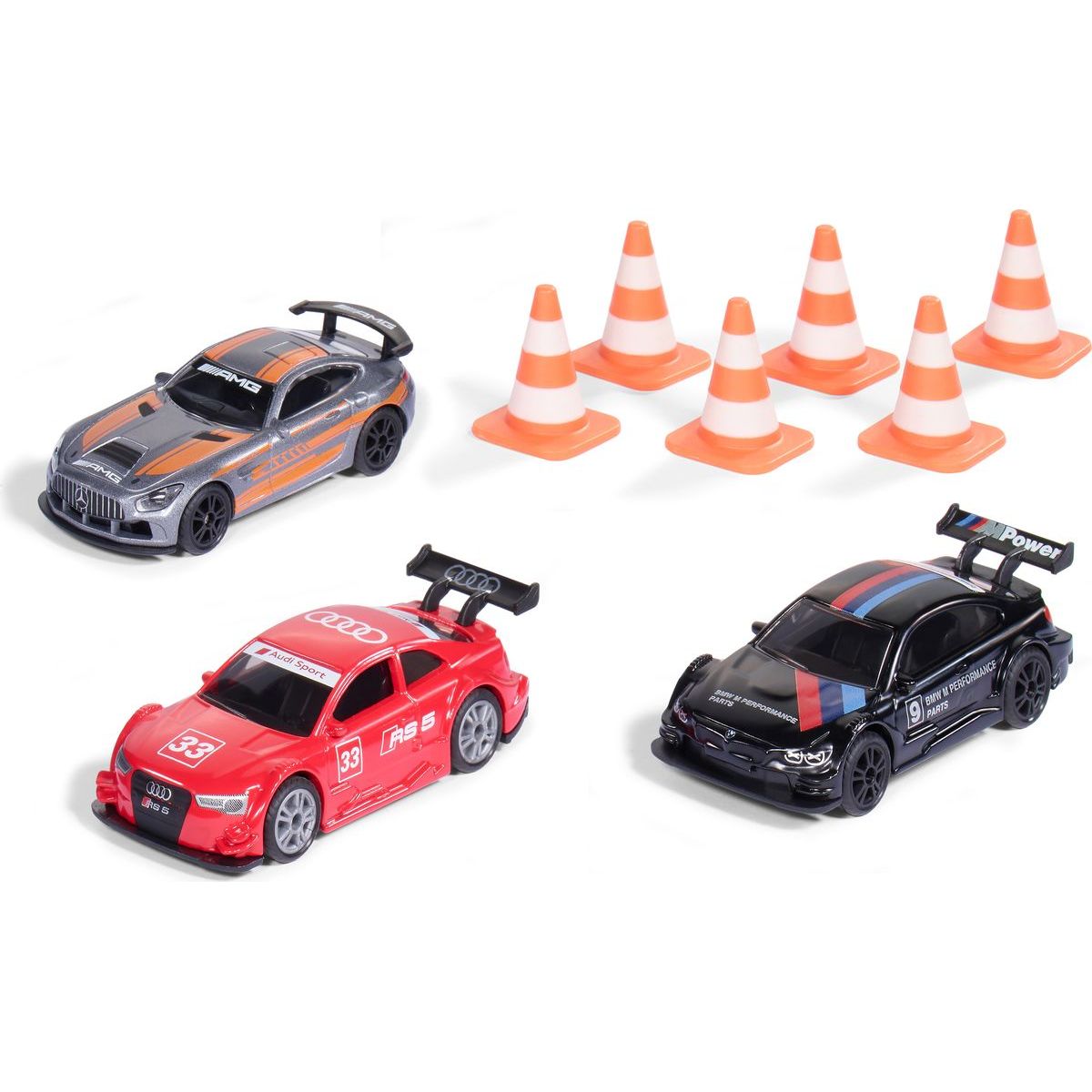 SIKU Super 6331 set závodní auta s kužely 3 ks 1:50