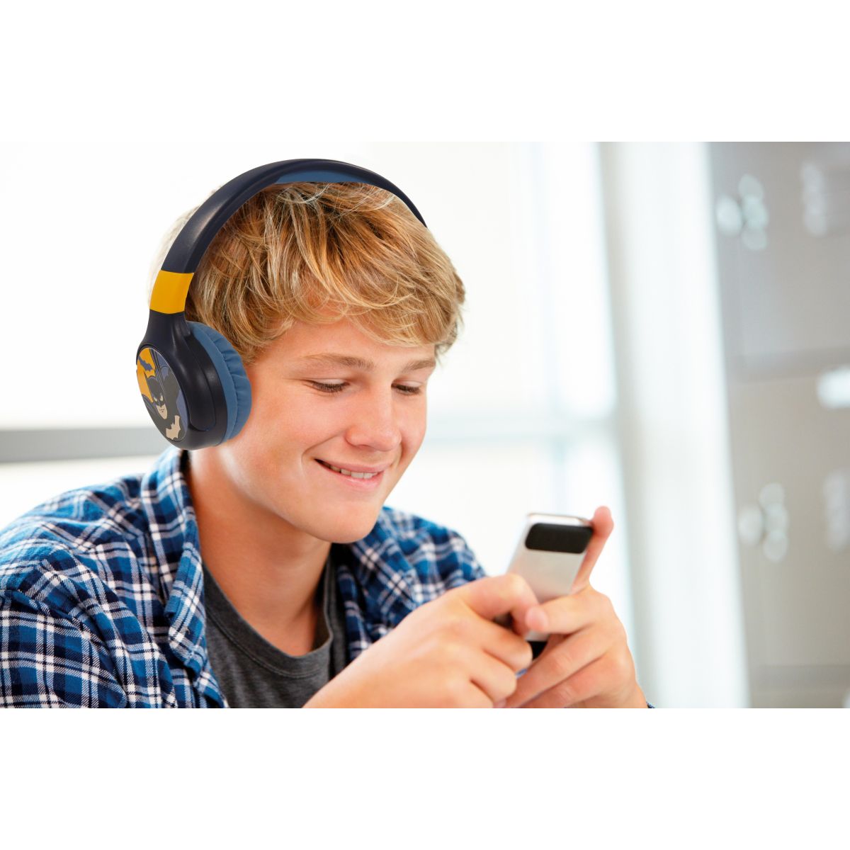 Lexibook 2v1 bluetooth skládací sluchátka Batman s limitem hlasitosti