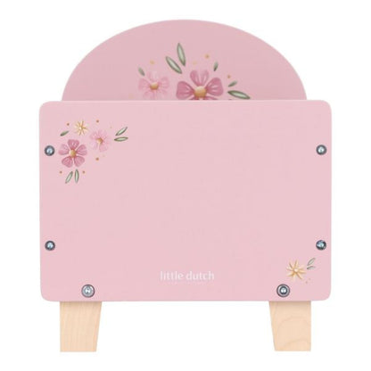 Little Dutch Postýlka pro panenky dřevěná s peřinkou Pink