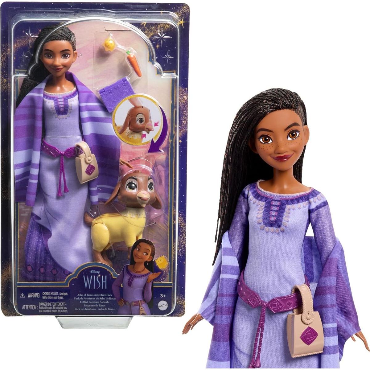 Mattel Disney Přání panenka se zvířecím kamarádem na cestách