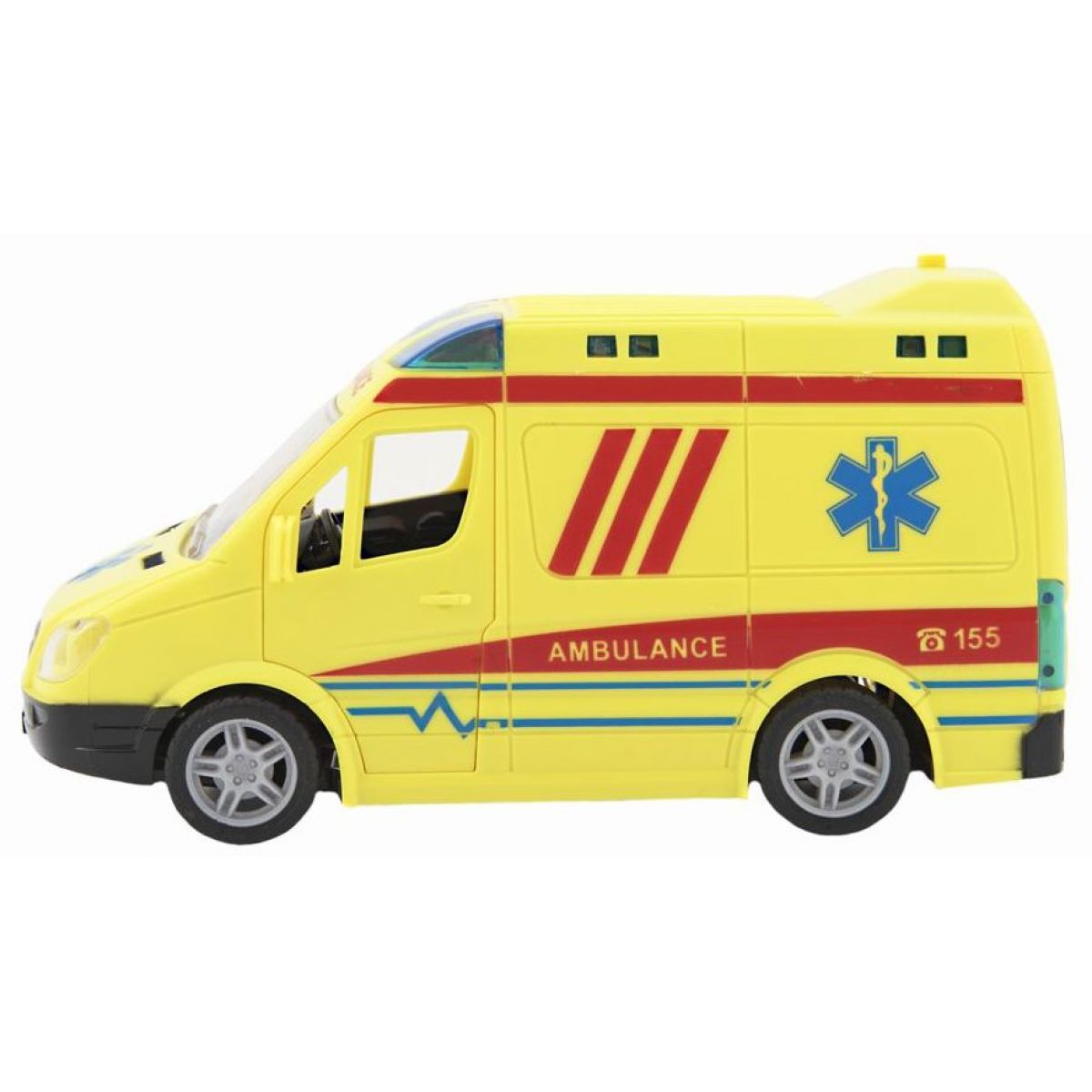 Ambulance 20 cm se zvukem se světlem na setrvačník