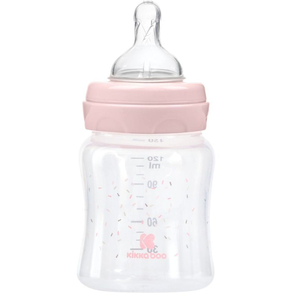 KikkaBoo Kojenecká láhev 120ml 0m+ Hippo Dreams Pink
