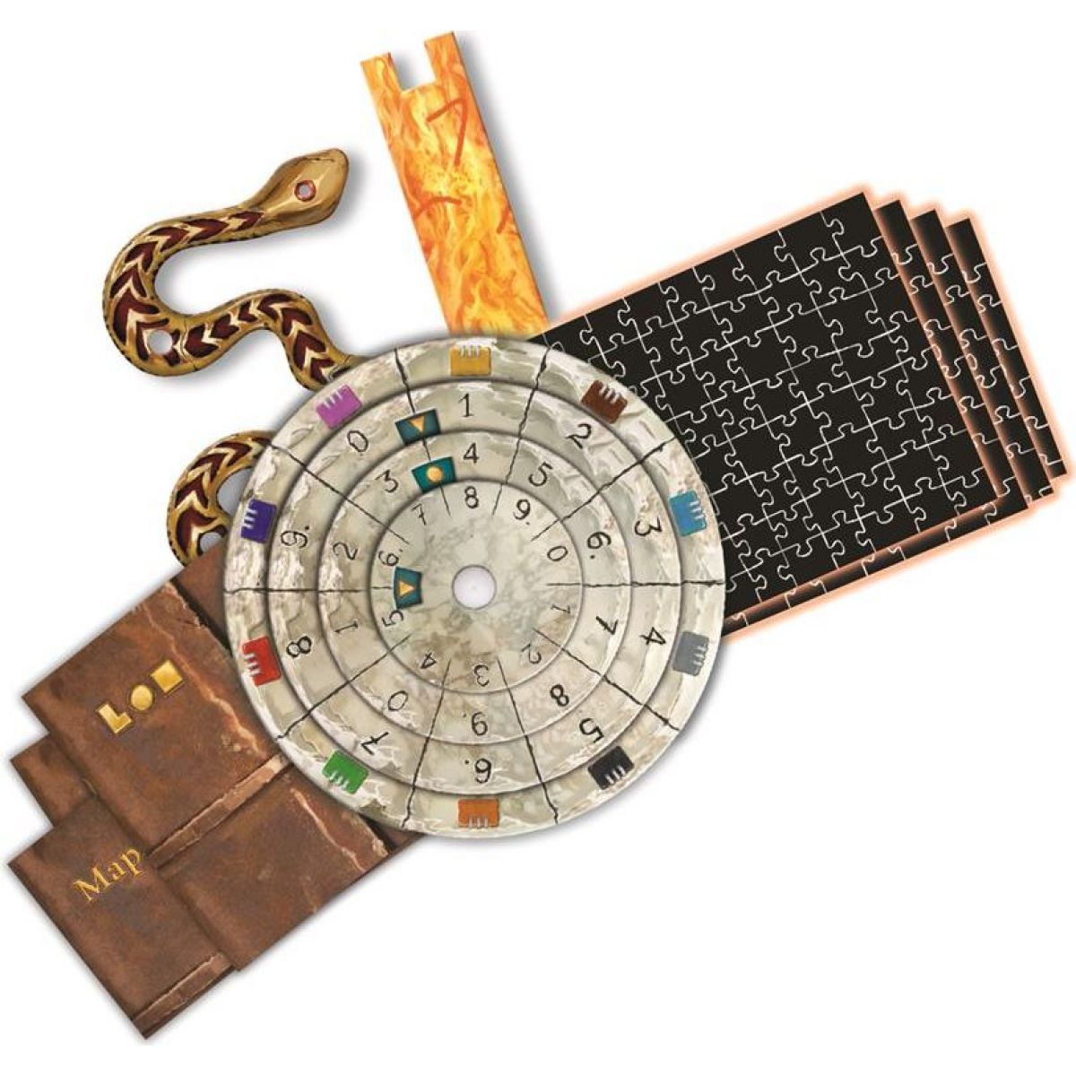 Dino Úniková hra s puzzle: Ztracený chrám párty hra