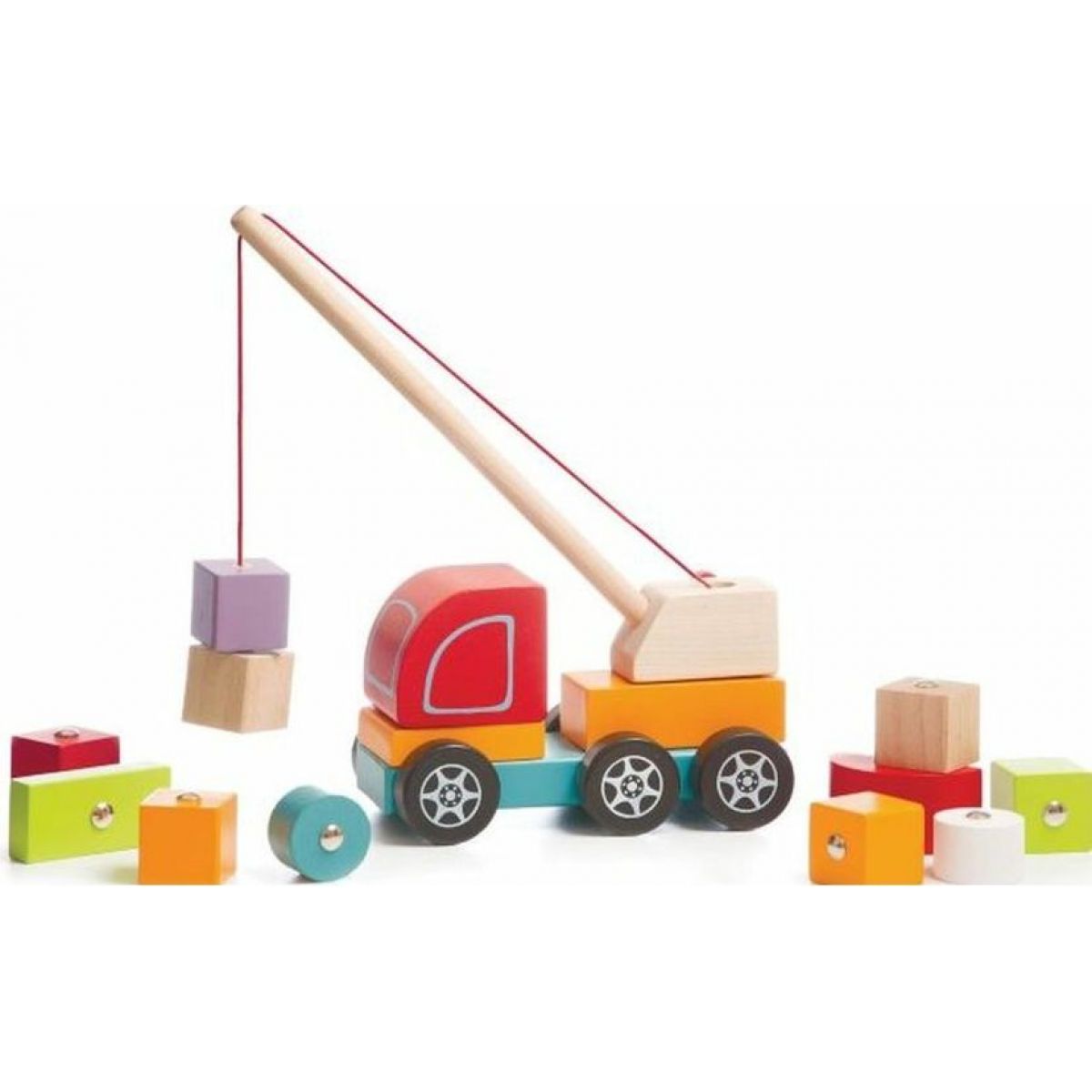 CUBIKA 13982 Autojeřáb s magnetem dřevěná skládačka