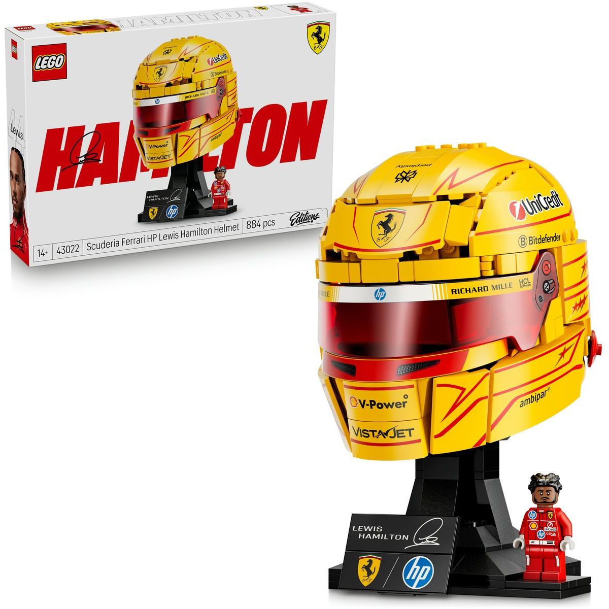 LEGO® Editions 43022 Helma Lewis Hamilton ze Scuderia Ferrari HP