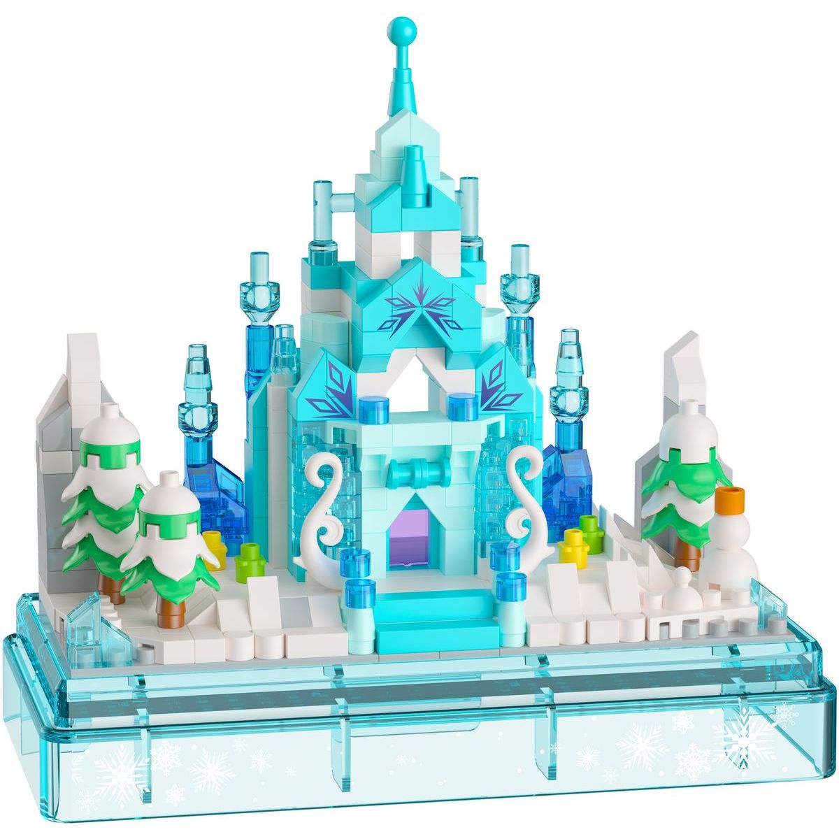 Stavebnice mini KOCO Zimní hrad plast 381ks v krabičce 11x12x5cm