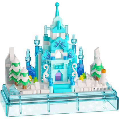Stavebnice mini KOCO Zimní hrad plast 381ks v krabičce 11x12x5cm