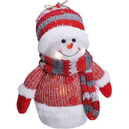 LED sněhulák, 26 cm, 6 x LED, IP20, 3 x AA