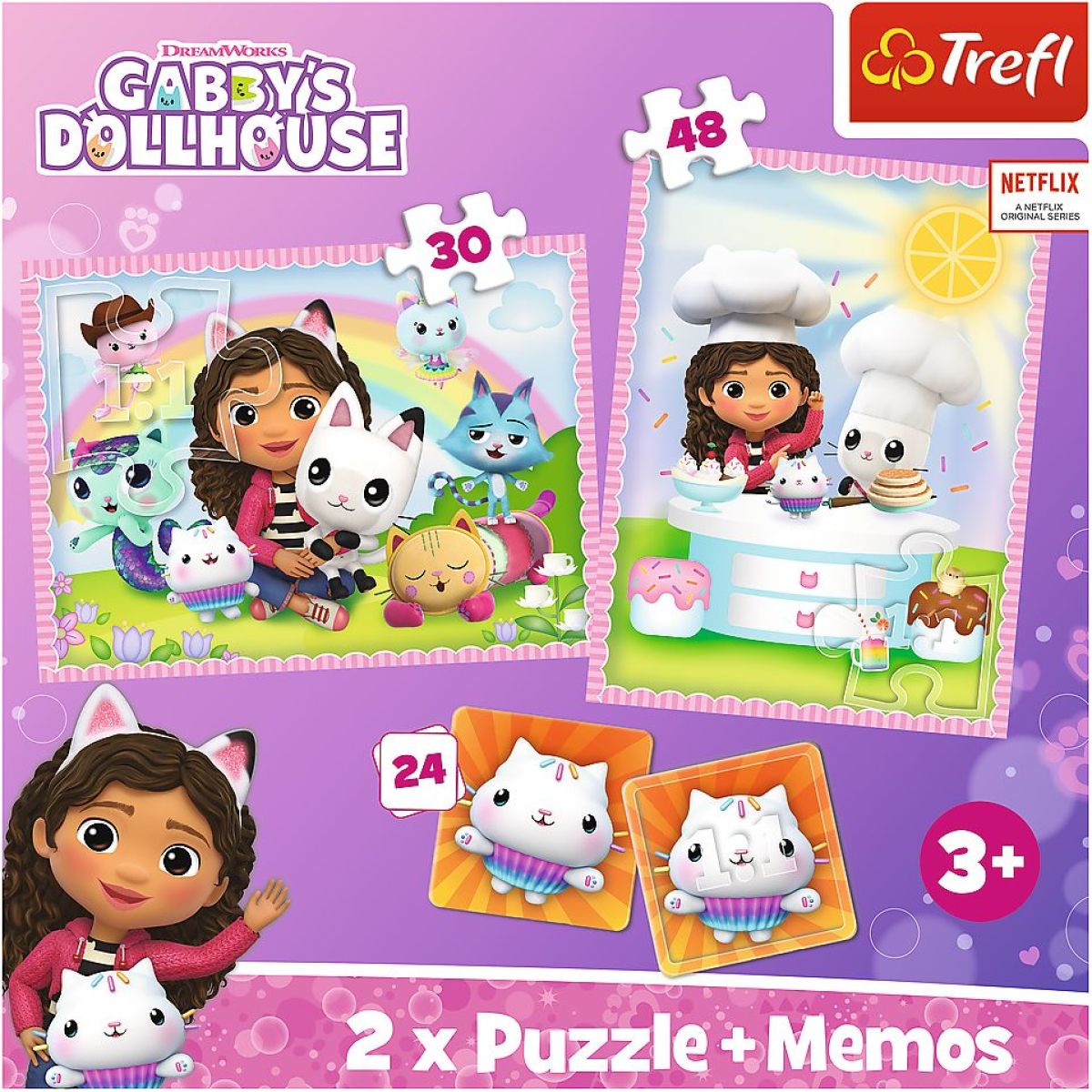 Trefl Puzzle Gábinčin kouzelný domeček 2v1 + pexeso