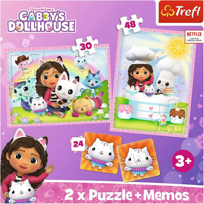 Trefl Puzzle Gábinčin kouzelný domeček 2v1 + pexeso