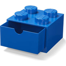 LEGO® stolní box 4 se šuplíky 15,8 x 15,8 x 11,3 cm - modrý