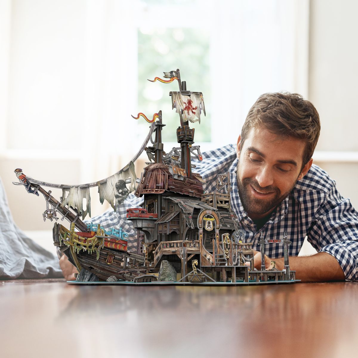 CubicFun Puzzle 3D Pirátský přístav Tortuga 218 dílků