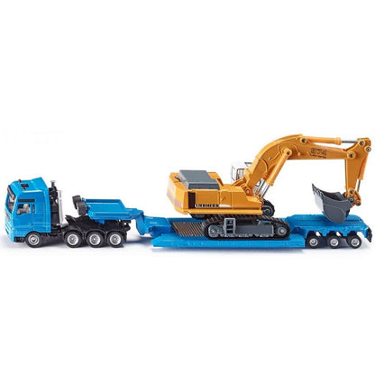 Siku Super Těžký náklad s podvalníkem a bagrem 1:87