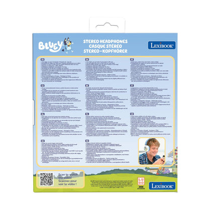 Lexibook Skládací drátová sluchátka Bluey s limitem hlasitosti