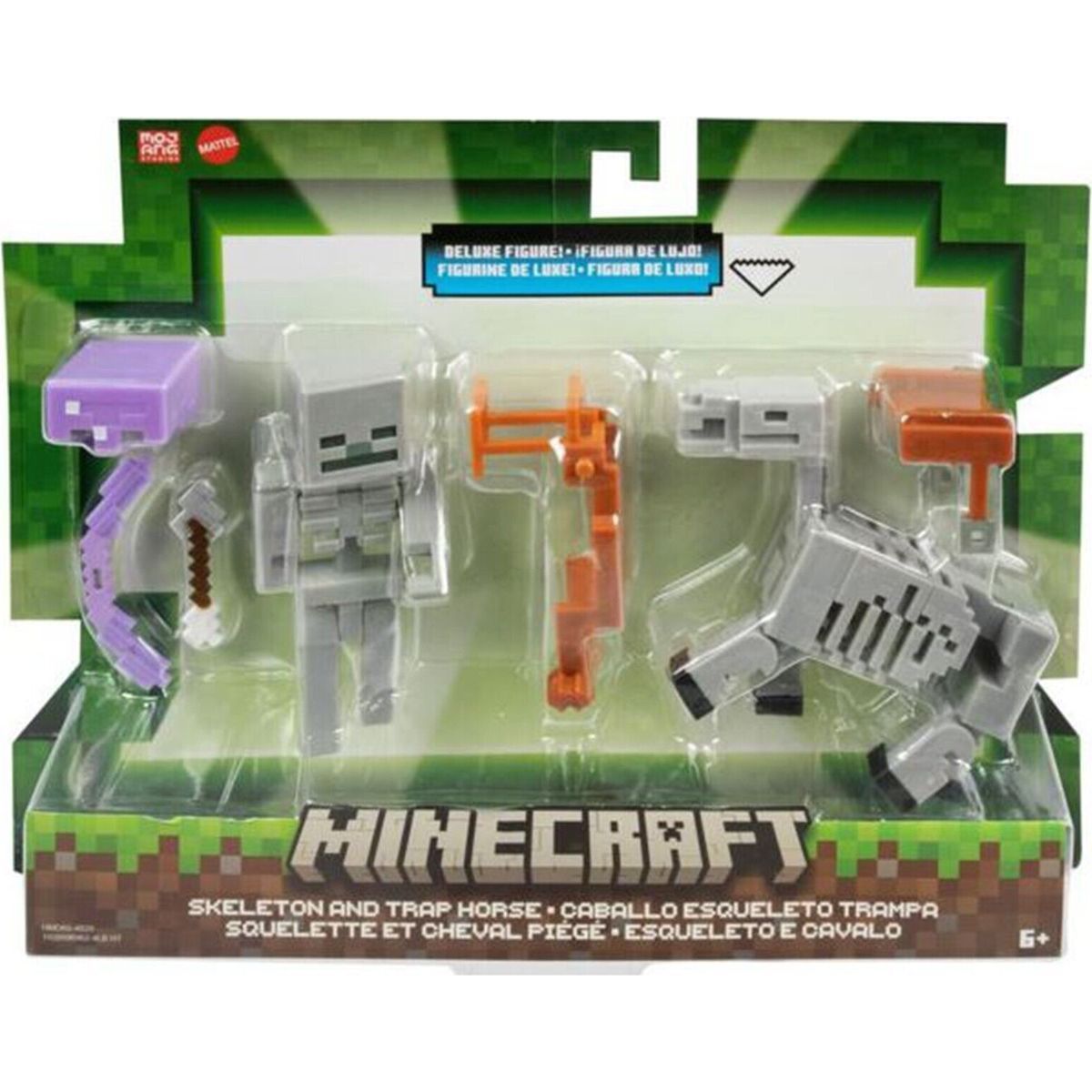 Mattel Minecraft 8 cm figurka dvojbalení Skeleton and Trap Horse