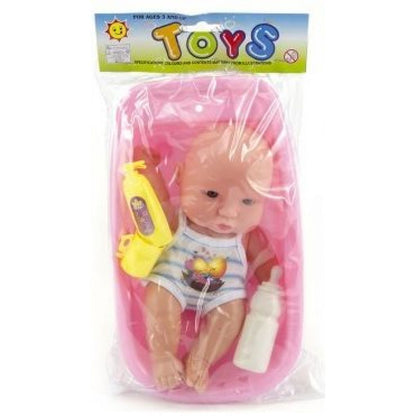 Teddies Miminko 18 cm s doplňky ve vaničce