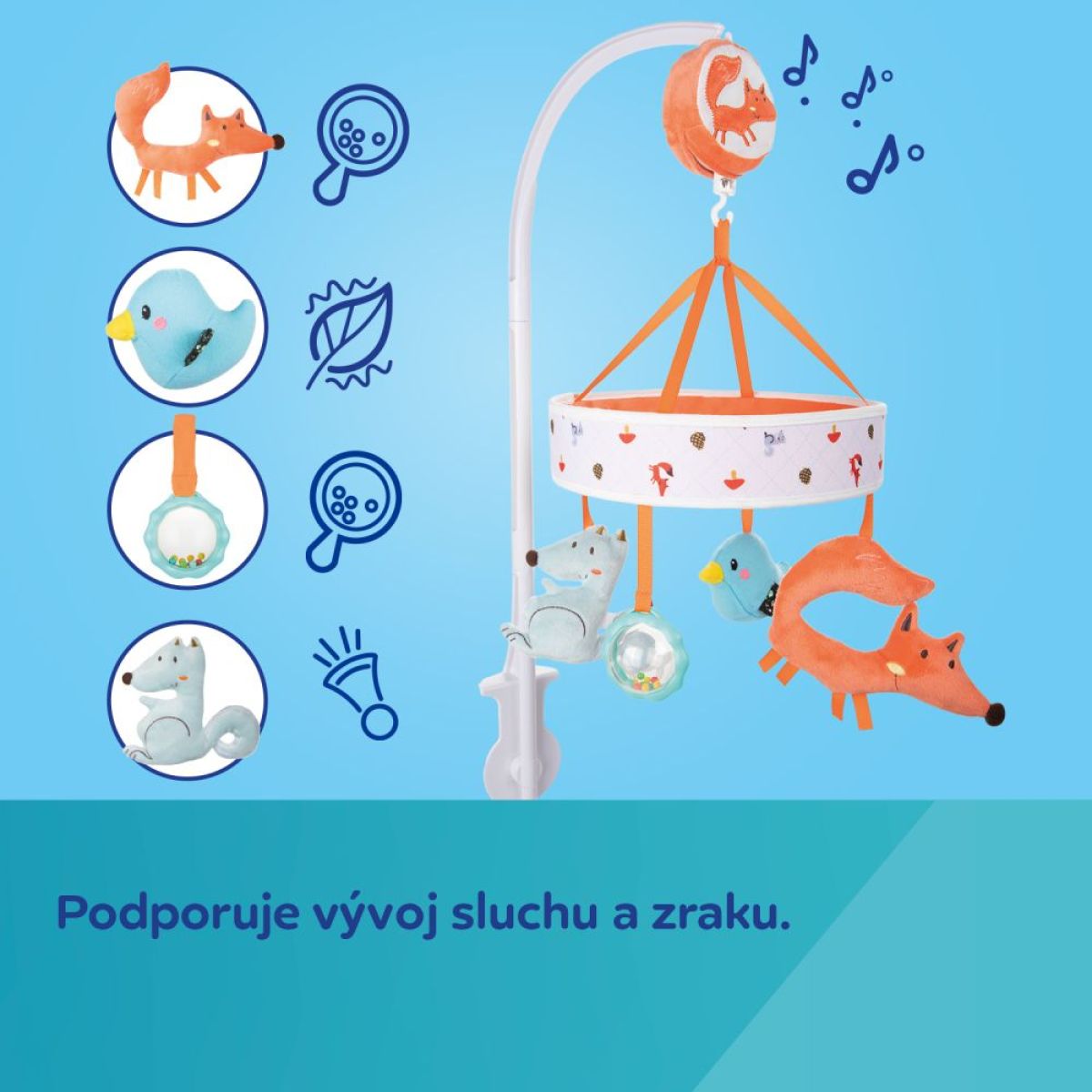 Canpol babies Plyšový kolotoč s melodiemi Fox