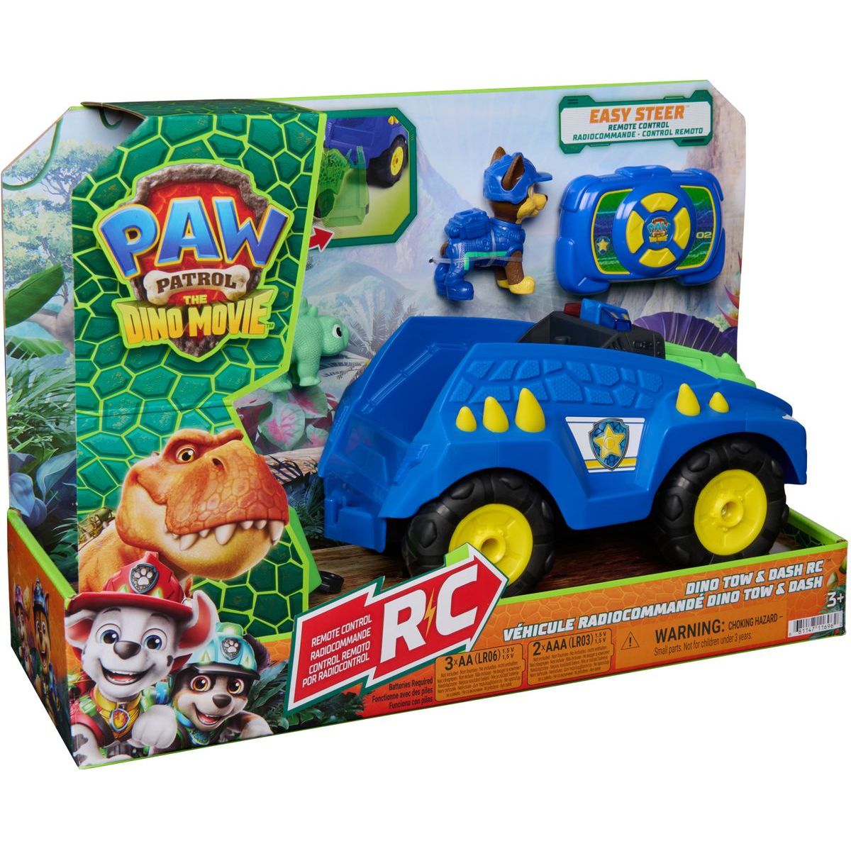 Spin Master Tlapková patrola Dino RC auto s vozíkem Chase