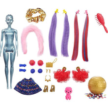 Barbie Color Reveal vlasový styling se třpytkami fialový