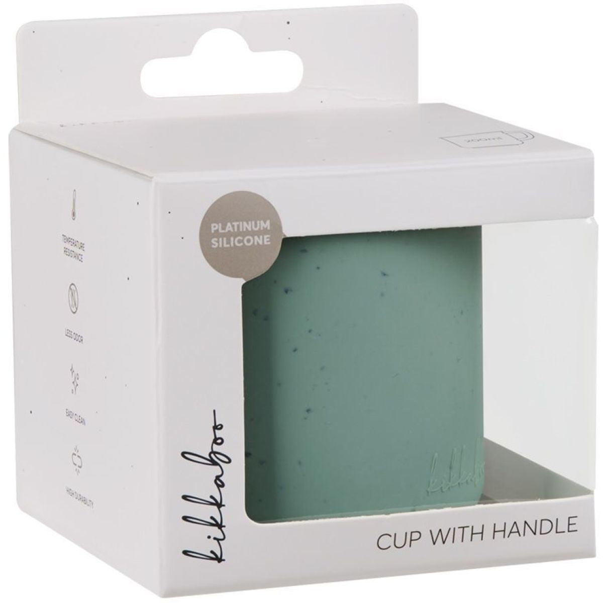 KikkaBoo Hrnek Platinum Silicone Sage