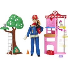 Barbie Hasičská stanice s panenkou