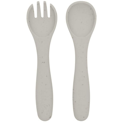 KikkaBoo Příbor 2-dílný Platinum Silicone Sand