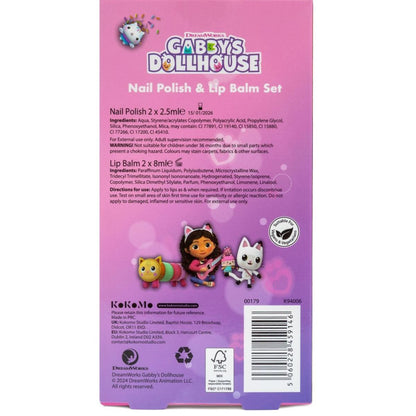 Gabbys Dollhouse set balzámů na rty a laků na nehty