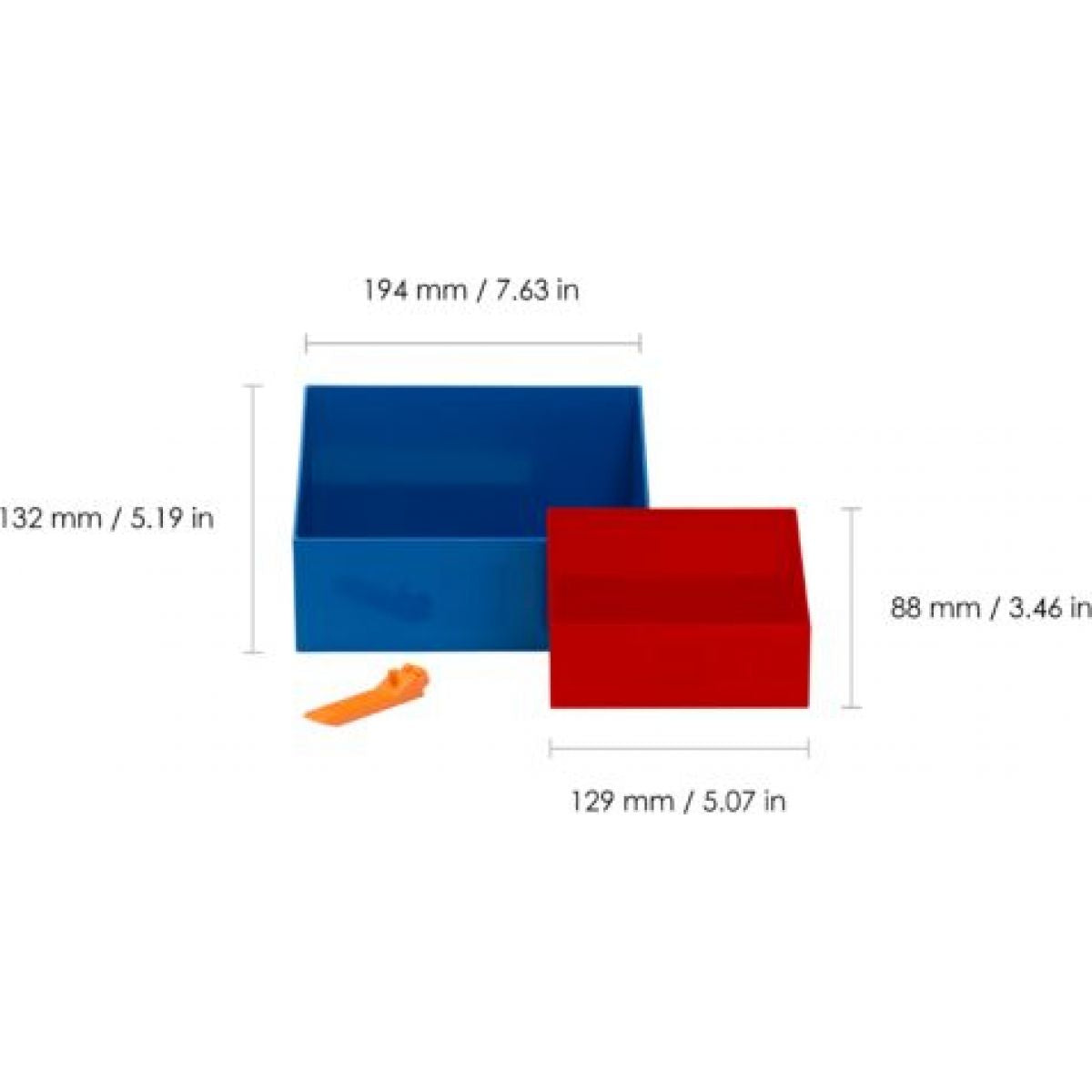 LEGO® naběrač na kostičky červená a modrá 2 ks