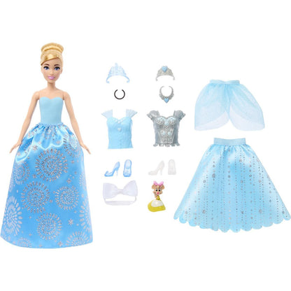 Mattel Disney Princess Panenka s královskými šaty a doplňky - Popelka JCR96