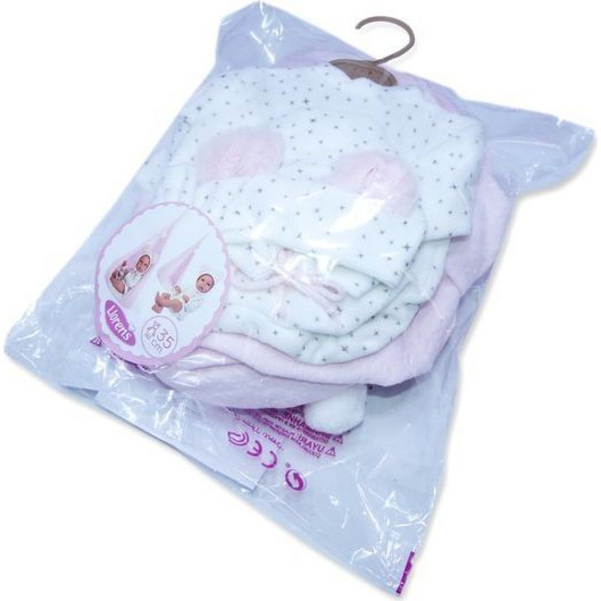 Llorens M635-66 obleček pro panenku miminko New born velikosti 35-36 cm