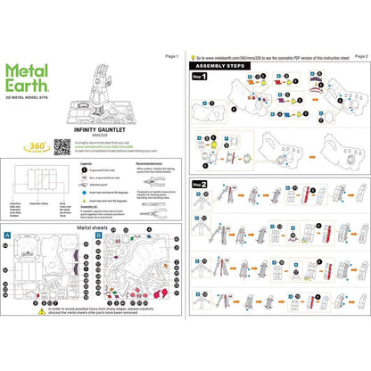 Metal Earth Marvel Rukavice nekonečna