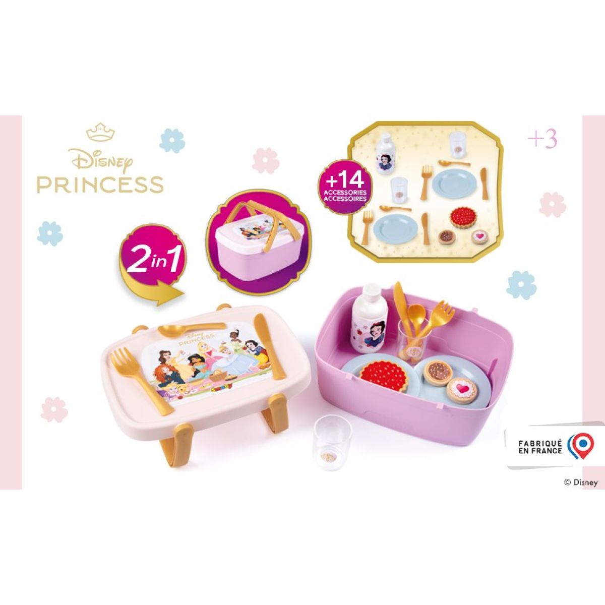 Smoby Disney Princess Piknikový koš  2 v 1