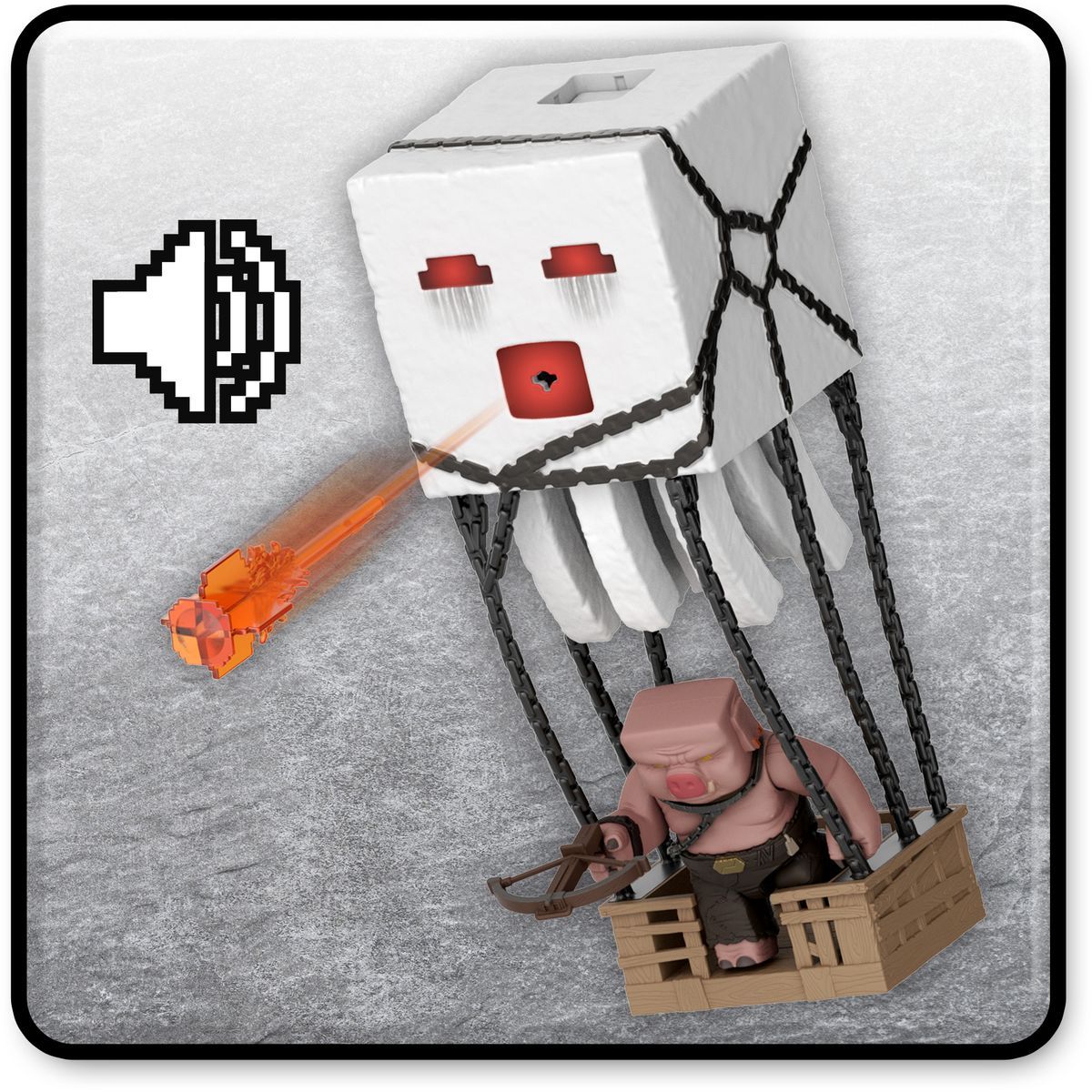 Mattel Minecraft velká figurka Ghast s ohnivou koulí