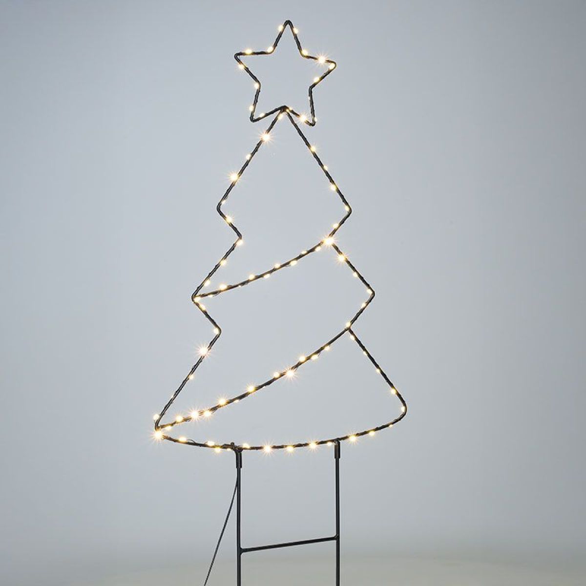 Solight LED venkovní dekorace vánoční stromeček, 85x LED, časovač, 68cm, 3x AA