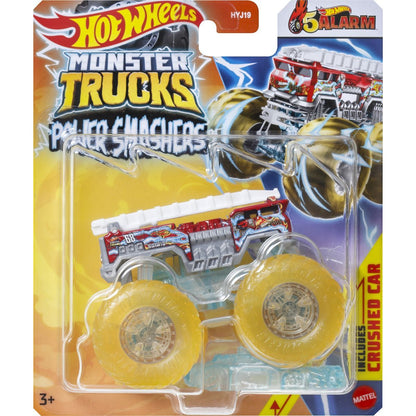 Hot Wheels Monster Trucks Power Smashers truck hasič - žlutá kola