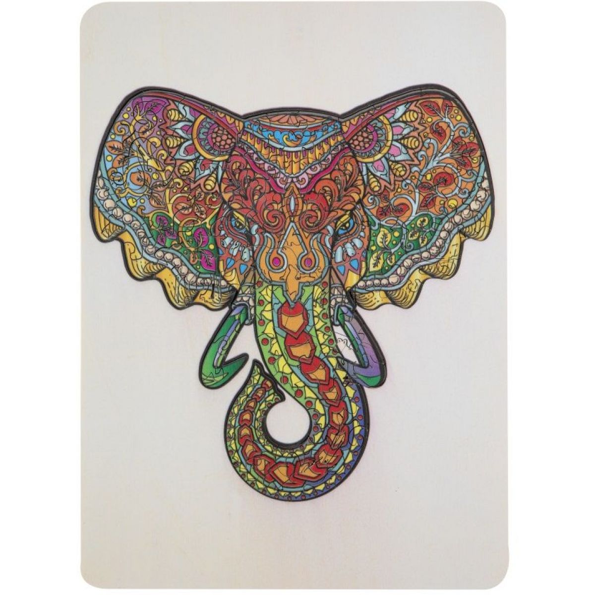 Craft Creative Dřevěné puzzle Slon 132 dílků