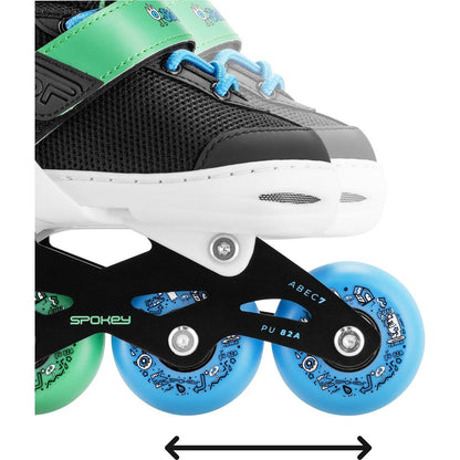Spokey Joy Dětské kolečkové brusle, černo-modré, ABEC7 Carbon, vel. 31 - 34