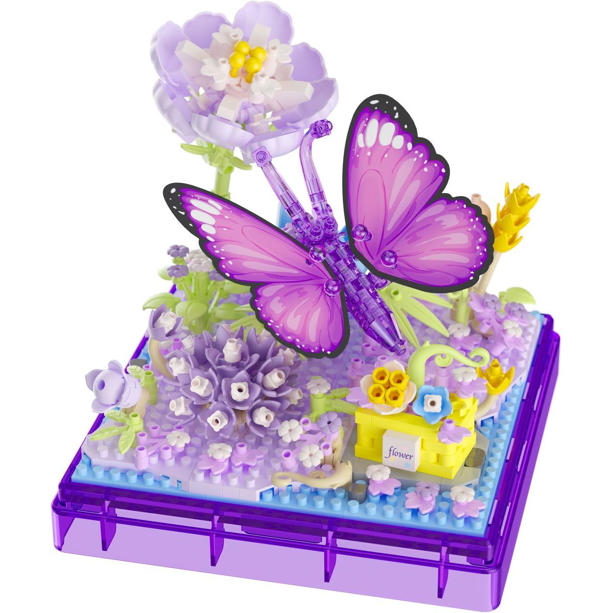 Stavebnice mini KOCO Motýlek plast 471ks v krabičce 11x12x11cm