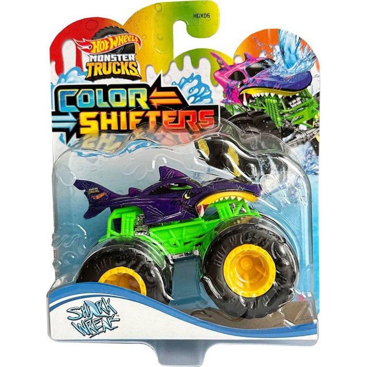 Mattel Hot Wheels Monster Trucks Color Shifters 9 cm Shark Wreak